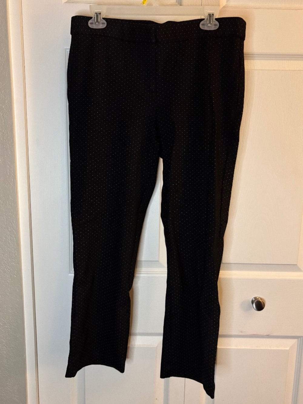 Amanda + Chelsea Black Patterned Dress Pants 10